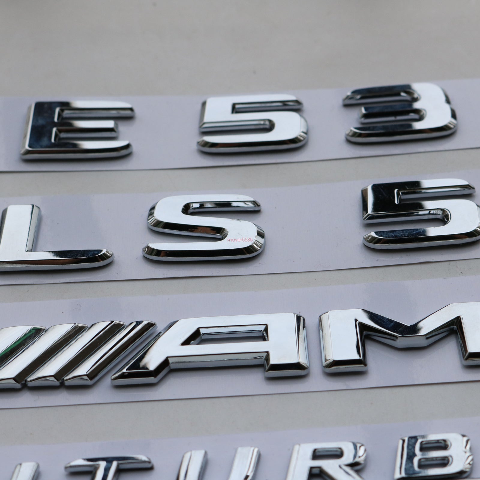NEW Chrome CLS53 AMG TURBO 4 MATIC Trunk Emblem Badge Sticker for Mercedes Benz