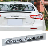 For Maserati Granlusso silver Rear Badge Emblem Look Deck lid Trunk decal