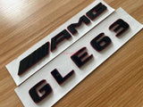 Black RED Number Letters Rear Trunk Badge Emblem for Mercedes  GLE63 AMG