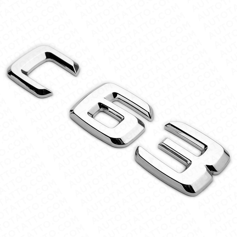 07-15 C 63 AMG Letter Emblem 3D Trunk Logo Nameplate Badge Decorate Sport Chrome