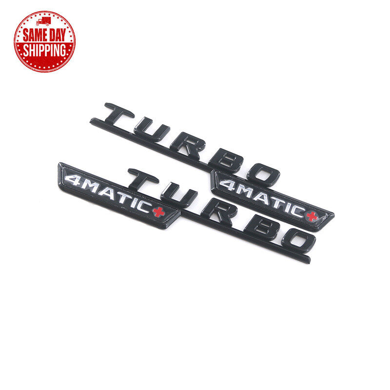 TURBO 4MATIC+ PLUS Fender AMG Emblem Gloss Black Badge For E53 CLS53 GLE53 GT53