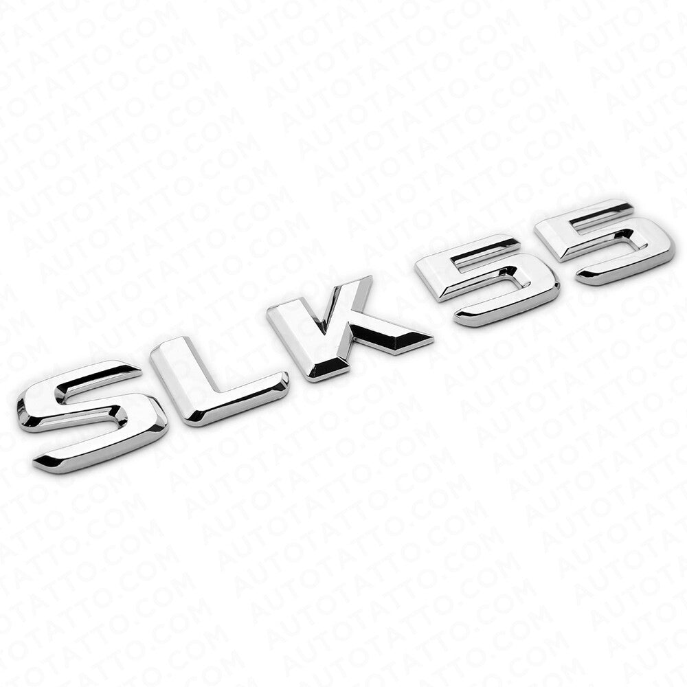 05-16 SLK 55 AMG Letter Emblem Trunk Logo Nameplate Badge Decorate Sport Chrome