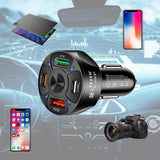 4Port USB Phone Car Charger Adapter QC 3.0 Fast Charging Accessories LED Display