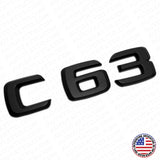 07-15 C 63 AMG Letter Emblem 3D Trunk Logo Nameplate Badge Decorate Sport Black
