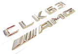 2X CHROME CLK63+AMG FOR MERCEDES CLK63 REAR TRUNK EMBLEM BADGE NAMEPLATE