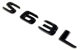 1PCS GlOSS BLACK S63L FOR MERCEDES S63 REAR TRUNK EMBLEM BADGE NAMEPLATE DECAL