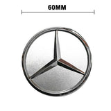 4pcs Hub Cover 60mm Silver For Mercedes Logo Emblem Rim Wheel Center