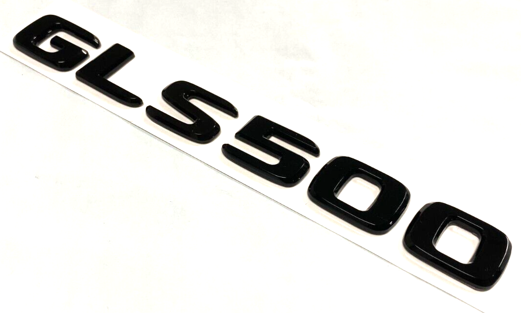 GLOSS BLACK GLS500 FOR MERCEDES REAR TRUNK EMBLEM BADGE NAMEPLATE DECAL LETTERS