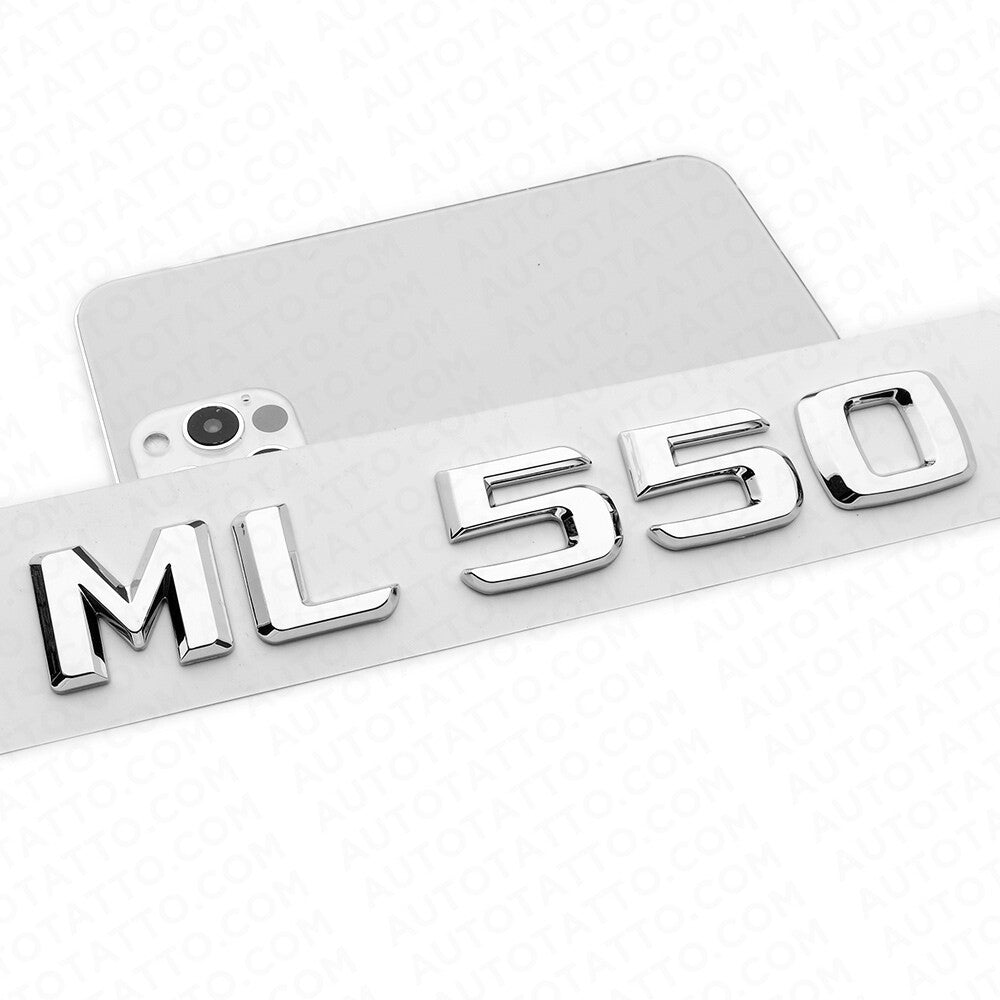 Benz ML 550 AMG Letter Emblem Trunk Logo Nameplate Badge Decorate Sport Chrome