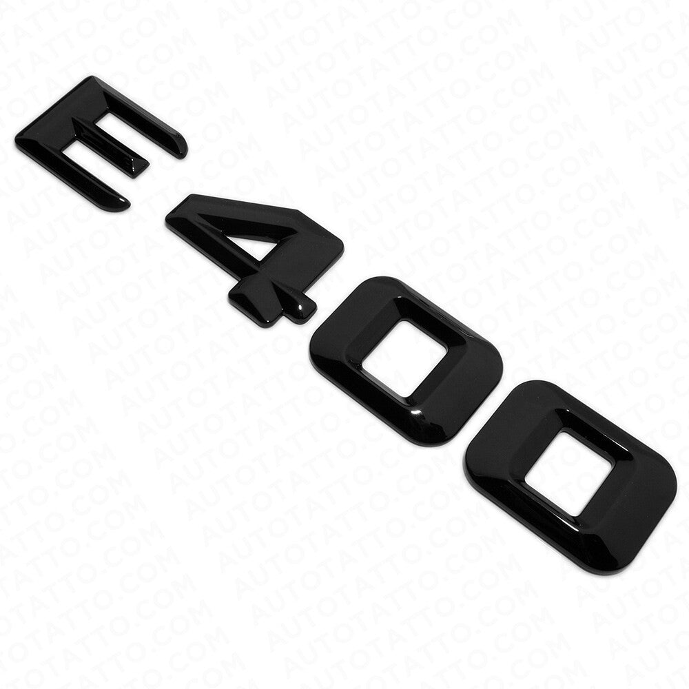 14-16 E400 AMG Letter Emblem 3D Trunk Logo Nameplate Badge Decorate Gloss Black