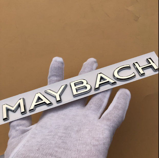 Chrome 3D S580 Maybach Number Trunk Letters Badge Emblems Sticker For Benz