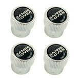 Range Rover Black + Tire Wheel Valve Stem Caps Set Genuine VPLRW0149 - Silver