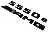 S550e+AMG BLACK FOR MERCEDES REAR TRUNK EMBLEM BADGE NAMEPLATE DECAL NUMBERS