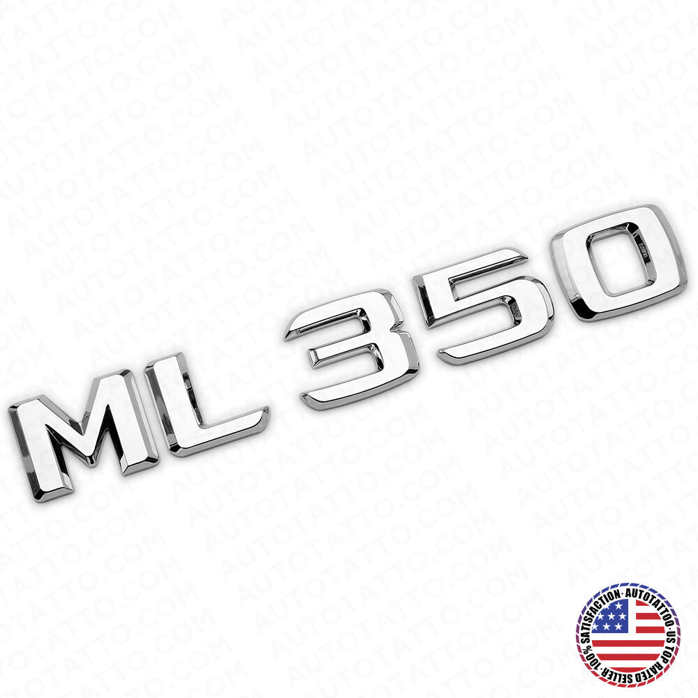 Benz ML 350 AMG Letter Emblem Trunk Logo Nameplate Badge Decorate Sport Chrome