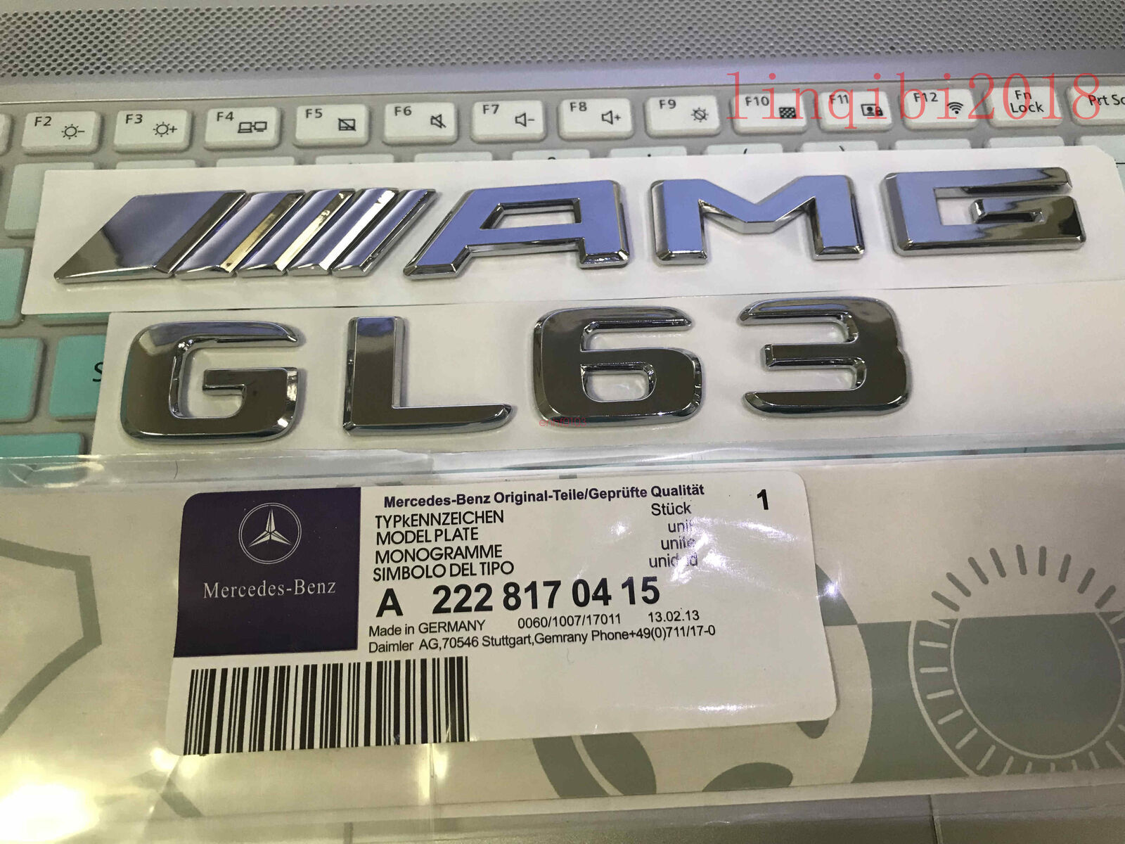 2018 " GL63 + AMG" High quality Rear Trunk Emblem Decal Badge FOR Mercedes Benz