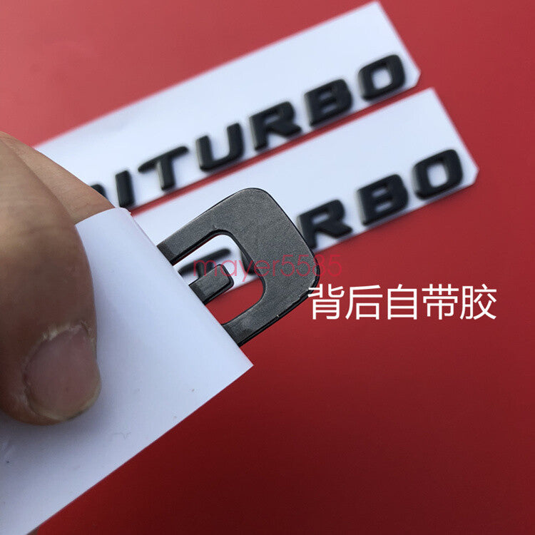 Gloss Black G65 AMG V12 BITURBO Trunk Emblem Badge Sticker for Mercedes Benz G65