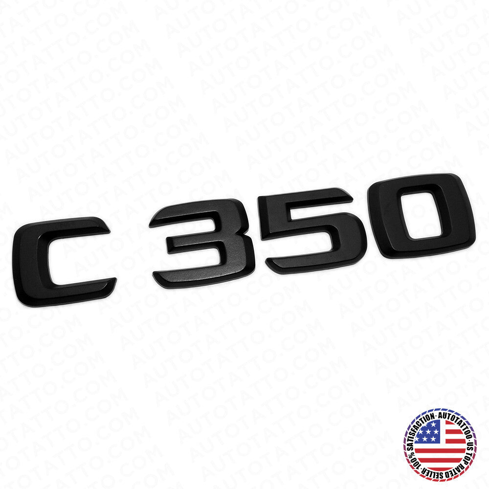 06-15 C 350 Emblem Trunk Lid Letter Logo Nameplate Badge Decoration AMG Black