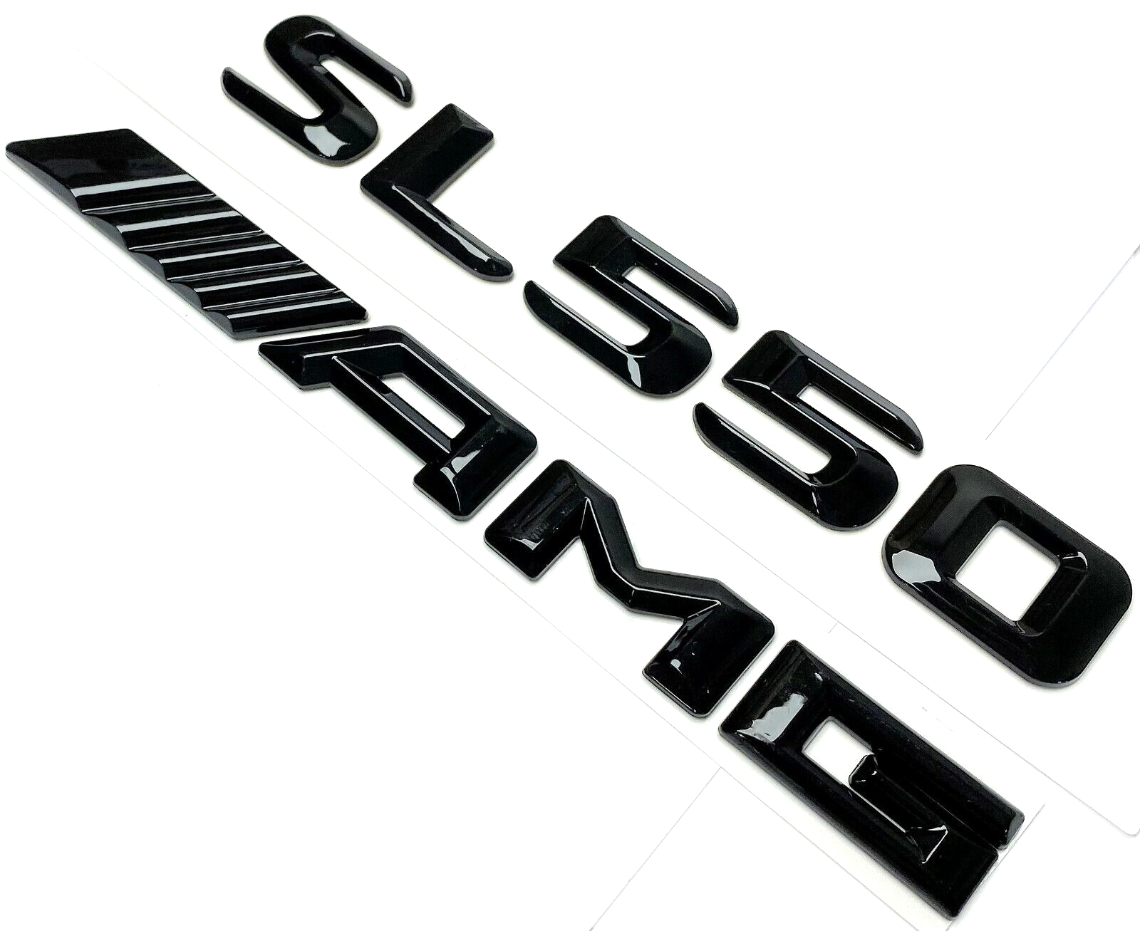 #1 SL550 + AMG BLACK REPLACEMENT FOR MERCEDES REAR TRUNK EMBLEM BADGE DECAL LID