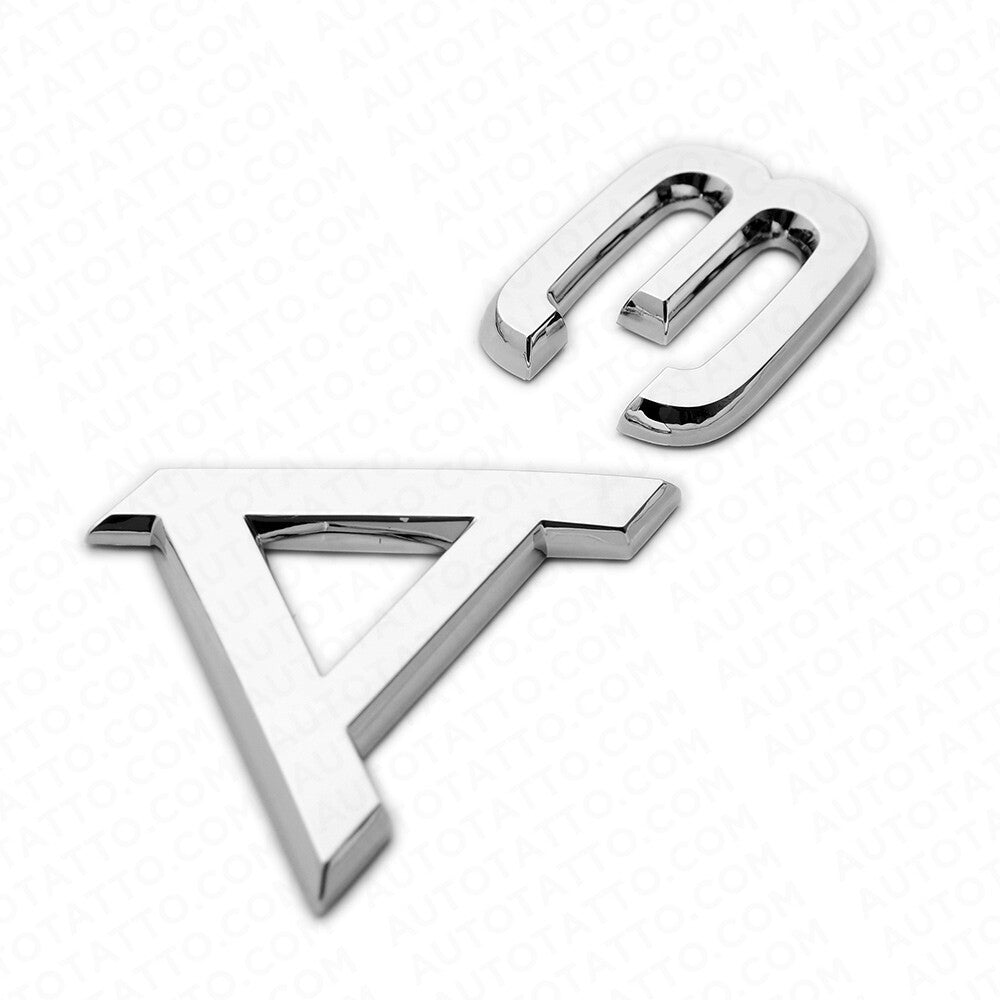 For Audi A3 OEM Chrome Rear Letter Tail Badge Trunk Emblem Badge Logo Sport