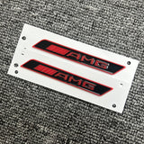 2PCS Red AMG Car Side Wing Fender Rear Badge Emblem Sticker for Mercedes Benz