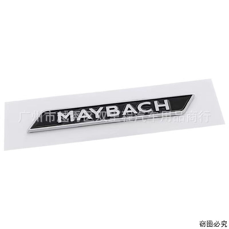 2Pcs Black Chrome Maybach Letters Fender Sticker Emblem Badge for Mercedes Benz