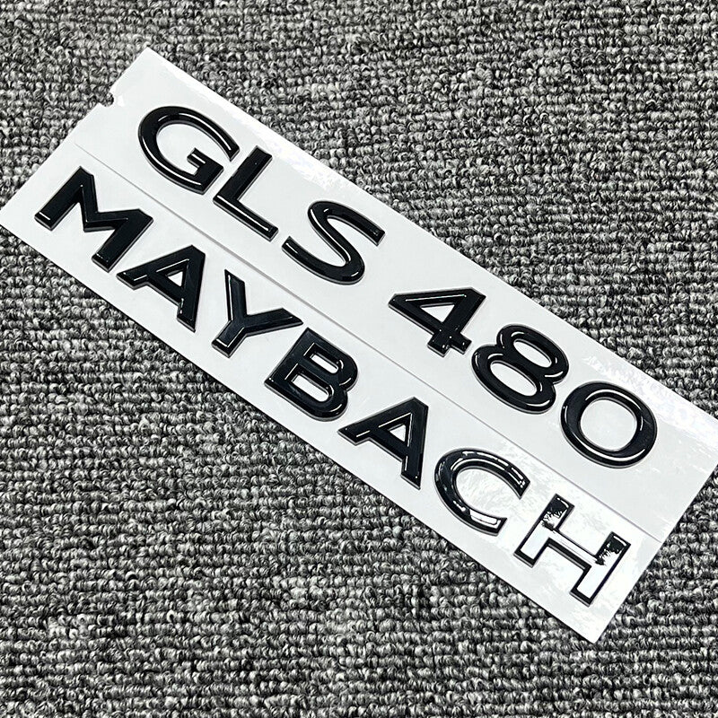 Gloss Black FOR MAYBACH GLS480 BLACK REAR TRUNK NAMEPLATE EMBLEM BADGE DECAL NEW