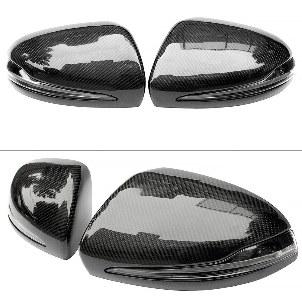 3D Real Carbon Fiber Side Mirror Cover Replace For AMG Sport W205 W213 W222 W253