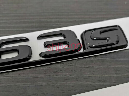 Gloss Black C63S AMG V8 BITURBO Star PACKAGE Trunk Emblem Badge Sticker C63 W205