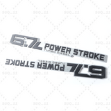 2x For 2023-2025 6.7L Door Emblem Chrome Black
