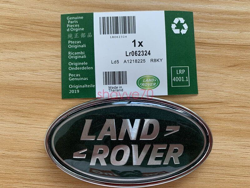 RANGE ROVER EMBLEM REAR LIFTGATE GREEN/CHROME BADGE Back Sign Symbol Logo Land