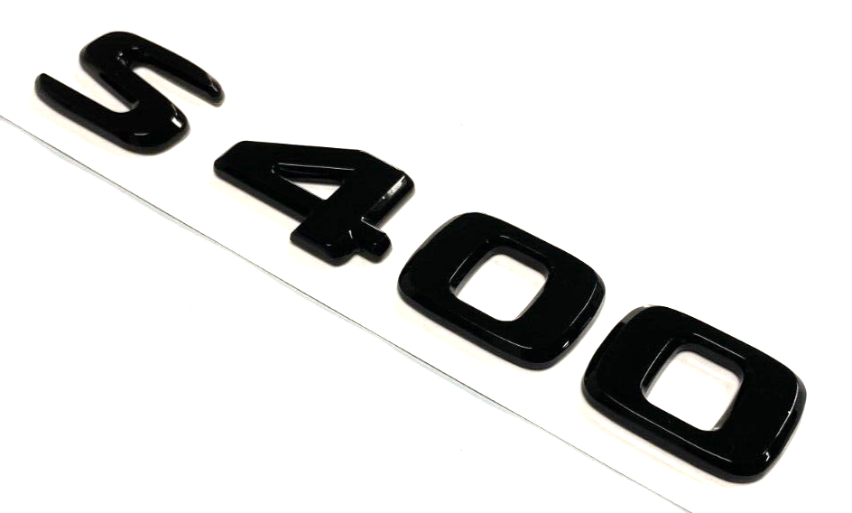 GLOSS BLACK S400 FOR MERCEDES REAR TRUNK EMBLEM BADGE NAMEPLATE DECAL LETTERS