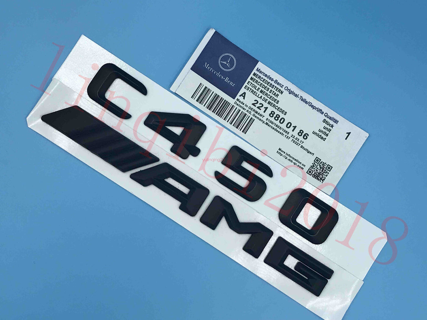 Matte Black "C450 + AMG" Letters Trunk Embl Badge Sticker for NEW C450