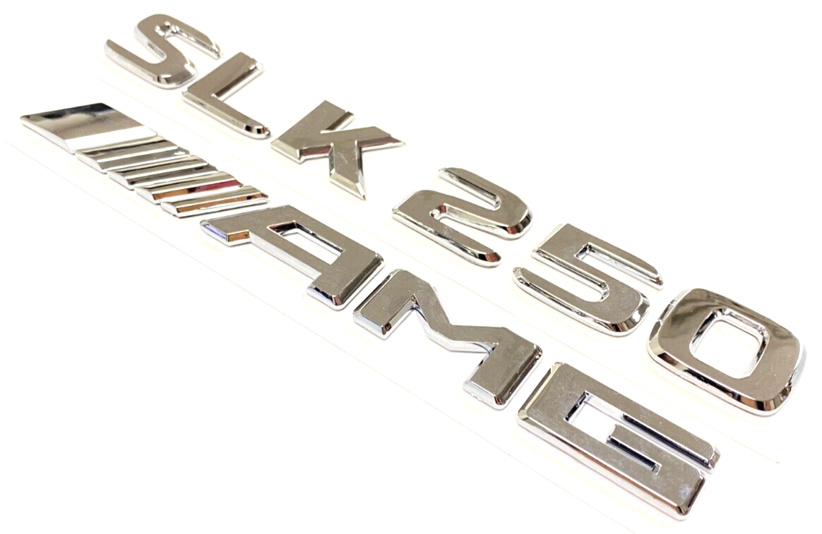 #2 CHROME SLK250 +AMG REPLACEMENT FOR MERCEDES REAR TRUNK EMBLEM BADGE DECAL LID