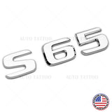 18-21 S 65 AMG Letter 3D Emblem Trunk Logo Nameplate Badge Decorate OEM Chrome