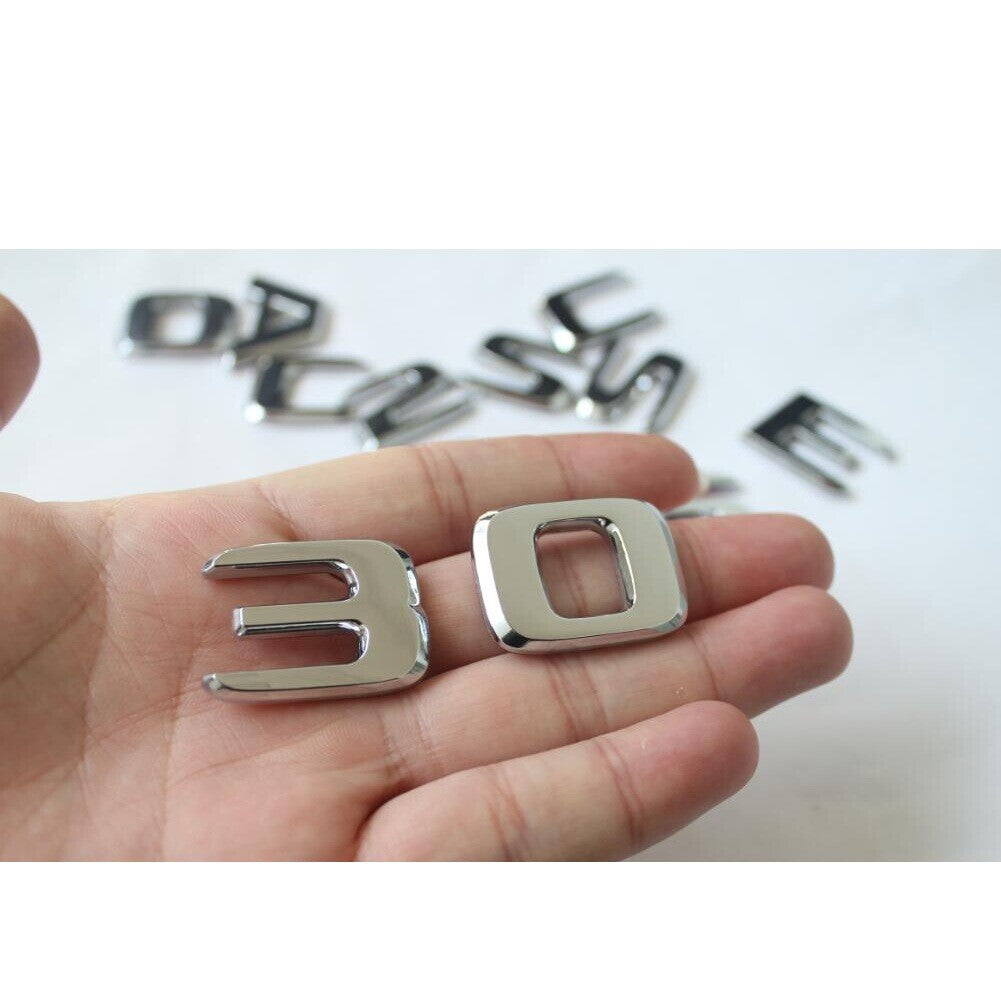 Chrome Trunk Letters Emblems for Mercedes Benz E53 AMG TURBO 4MATIC+ Symbols