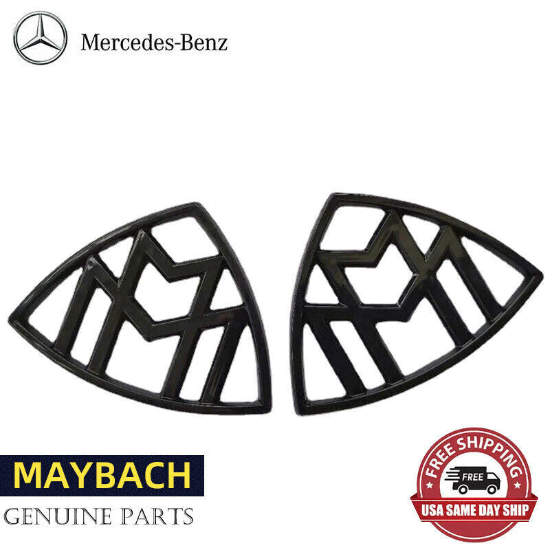 2Pcs Mercedes-Benz Maybach LH,RH Side Fender Emblem Badge Decal Sticker Black