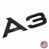 For Audi A3 Gloss Black Rear Letter Tail Badge Trunk Emblem Badge Logo Sport