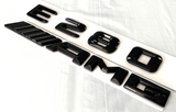 2X BLACK E280+AMG FOR MERCEDES E280 REAR TRUNK EMBLEM BADGE NAMEPLATE