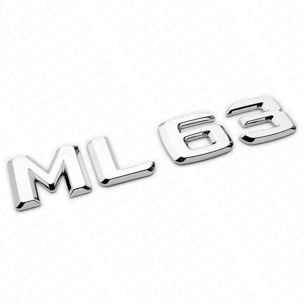 Benz ML 63 AMG Letter Emblem Trunk Logo Nameplate Badge Decorate Sport Chrome