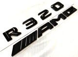 BLACK R320+AMG FOR MERCEDES R320 REAR TRUNK LIFTGATE EMBLEM BADGE NAMEPLATE