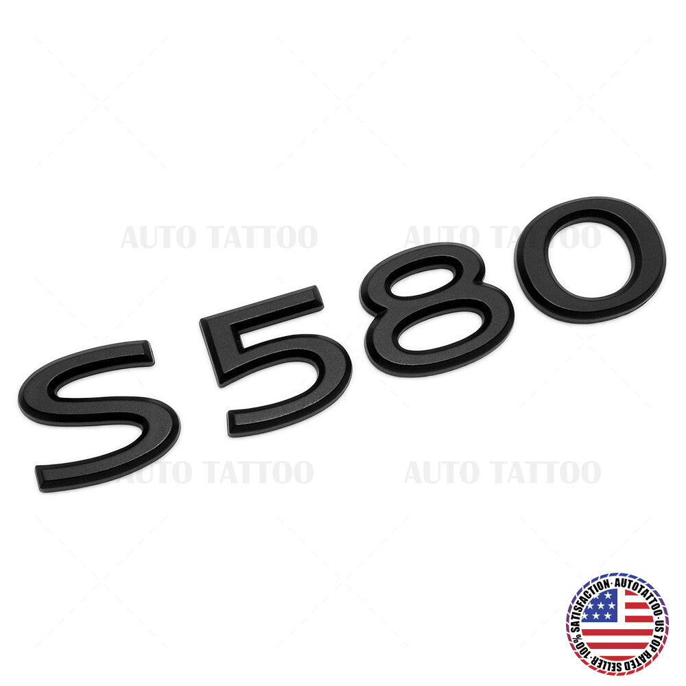 Mercedes-Maybach S 580 AMG Letter Emblem Trunk Logo Nameplate Badge Matte Black