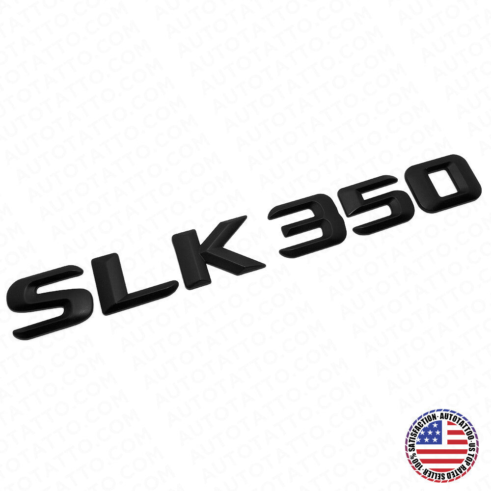 15-16 SLK 350 AMG Letter Emblem Trunk Logo Nameplate Badge Decorate Matte Black