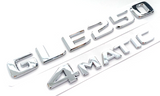 GLE250+4MATIC CHROME FOR MERCEDES REAR TRUNK EMBLEM BADGE NAMEPLATE DECAL NUMBER