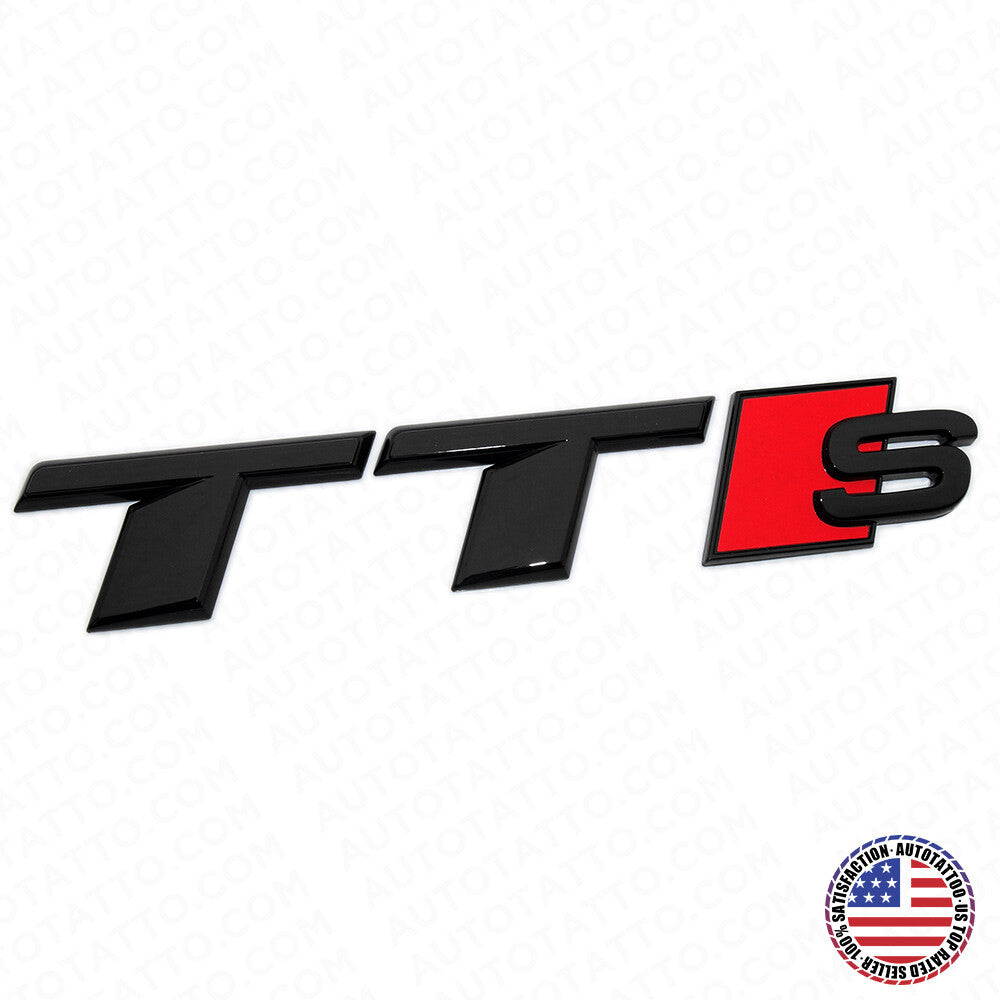 For Audi TT S Gloss Black Rear Letter Tail Badge Trunk Emblem Badge Logo Sport