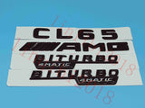 Flat Gloss Black " CL65 AMG BITURBO" Emblem Badge Sticker for Mercedes Benz CL65
