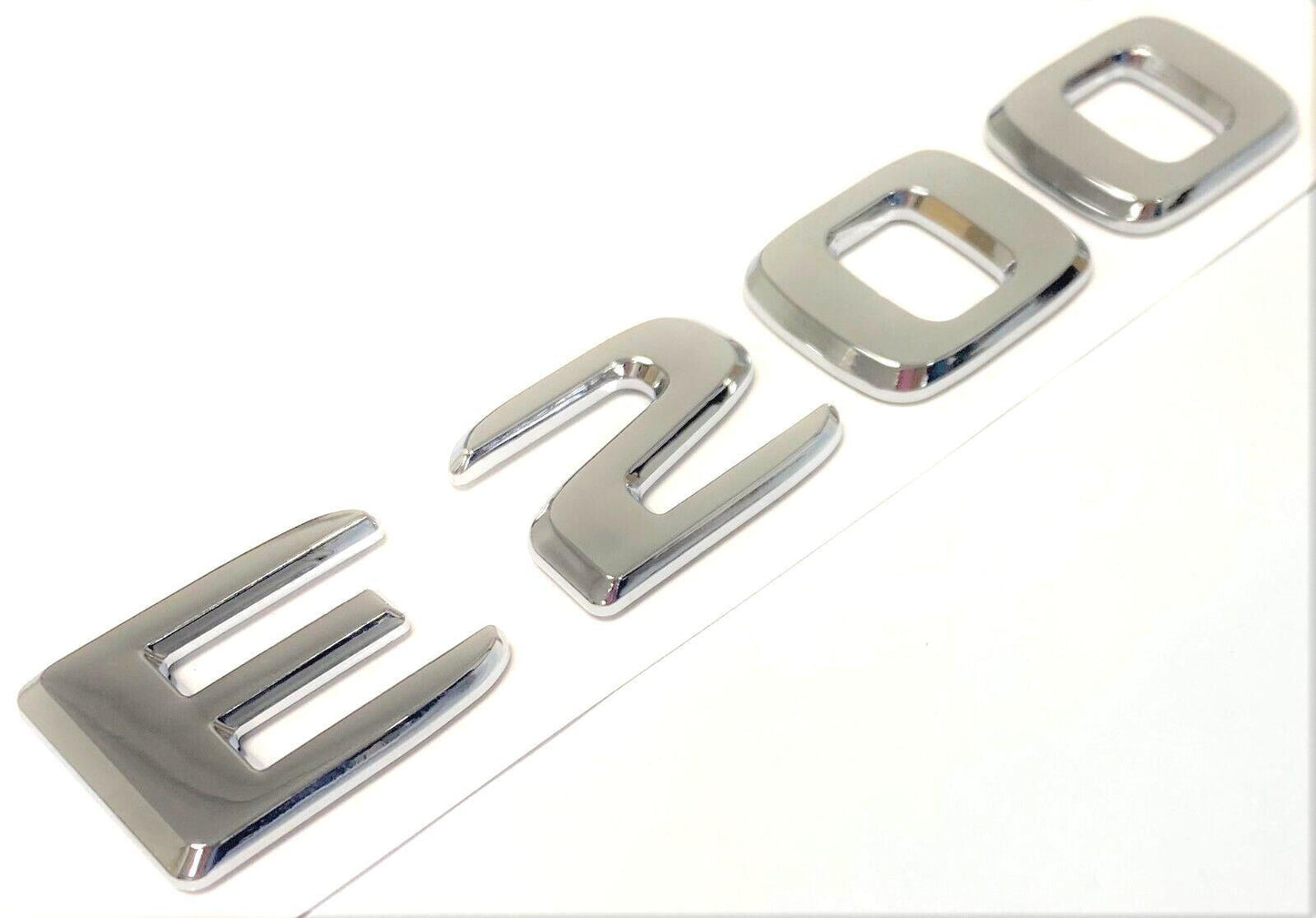E200 Chrome Rear Trunk Emblem Badge Nameplate Decal Letter Number Sticker ABS