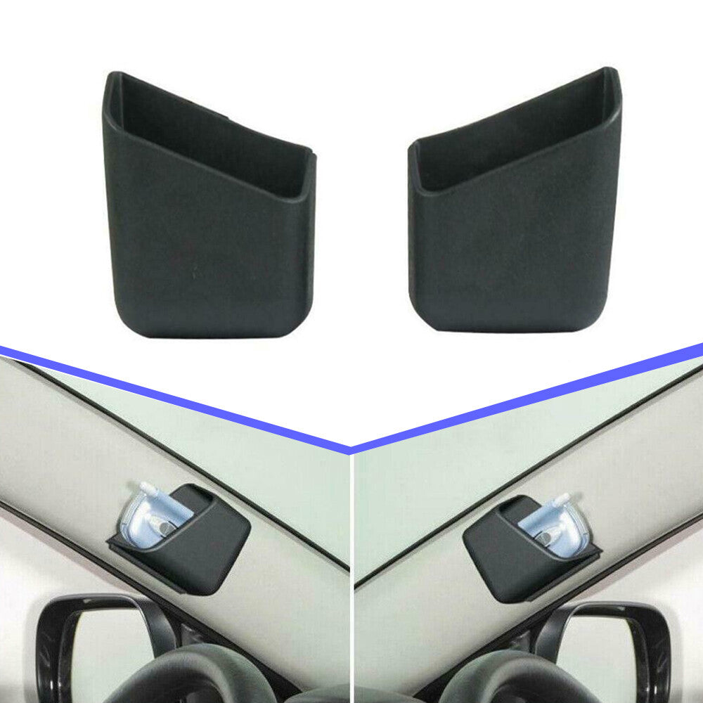 2pcs Black Car Interior Accessories Glasses Organizer Storage Bag Box Holder