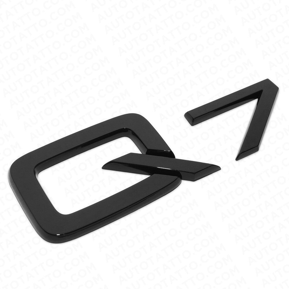 Audi Q7 Gloss Black Rear Letter Liftgate Badge Trunk Emblem Badge Logo Sport