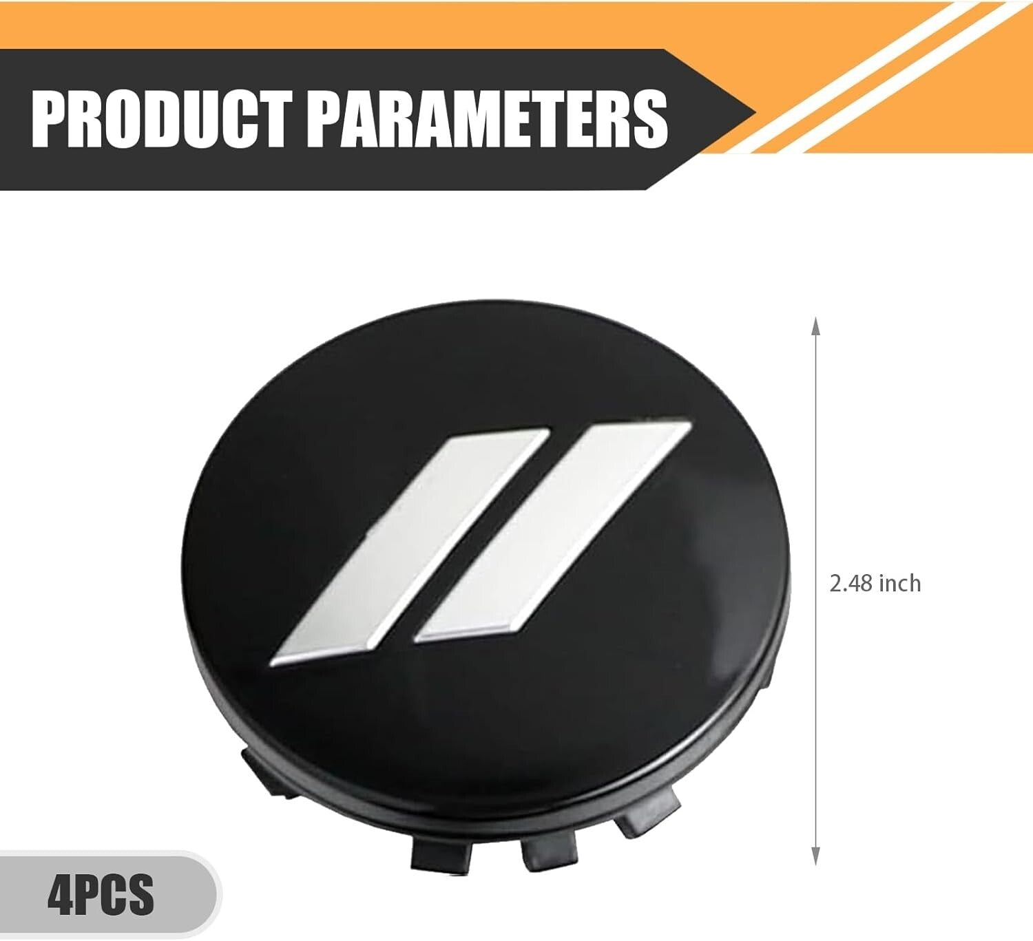 4pc Set 63mm White Slash Wheel Center Caps For Dodge Charger Challenger Durango