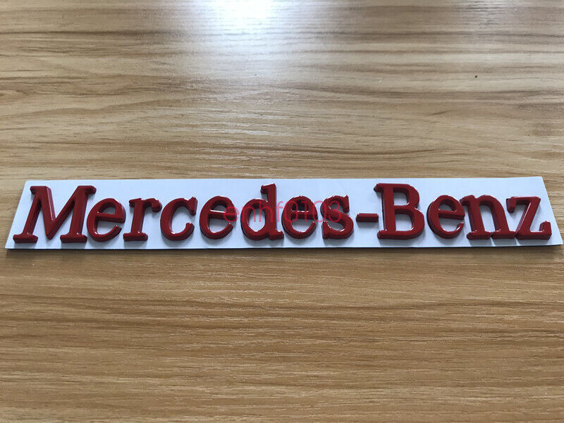 Gloss Red Logo Letters " Mercedes - Benz " Trunk Badge Emblem For Mercedes Benz